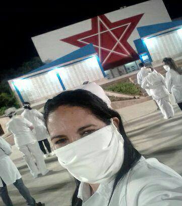 Lic. Loanda de la Caridad Rodríguez Martín, única caibarienense integrante de la Brigada Médica de Cuba recién llegada a Catar (Qatar) para enfrentar a la COVID-19.