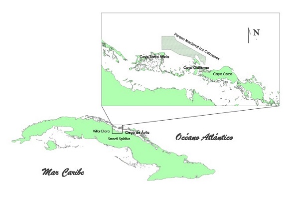mapa parque nacional los caimanes