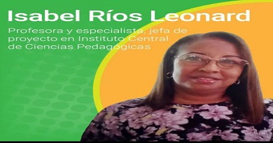 Isabel Rios Leonard del Instituto Central de Ciencias Pedagógicas