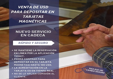 Informa Cadeca sobre nuevo servicio de venta de MLC