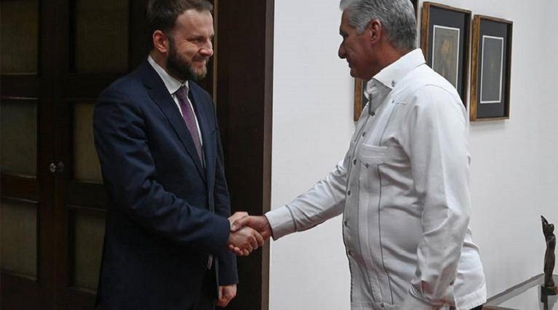Recibe Presidente de Cuba a asesor presidencial ruso