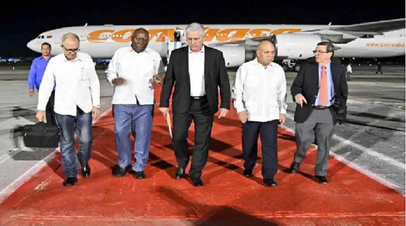 Regresa a la Patria Presidente cubano tras su participación en III Cumbre Celac-UE