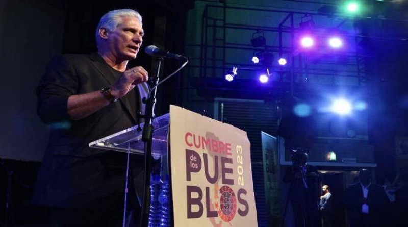 Discurso pronunciado por Miguel Mario Díaz-Canel Bermúdez, Primer Secretario del Comité Central del Partido Comunista de Cuba y Presidente de la República, en el Festival de Solidaridad de la Cumbre de los Pueblos