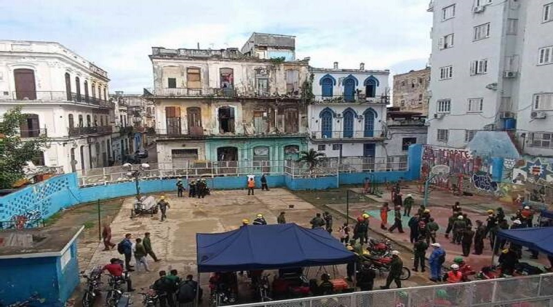 Expresa Díaz-Canel condolencias por fallecidos en el derrumbe de un edificio en La Habana Vieja