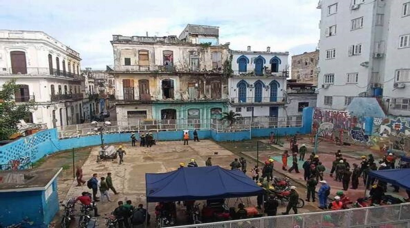 Expresa Díaz-Canel condolencias por fallecidos en el derrumbe de un edificio en La Habana Vieja