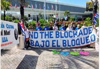 Exigen el fin del bloqueo desde diversas latitudes