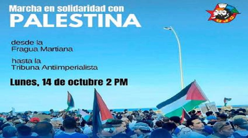 Jóvenes cubanos marcharán hoy en apoyo a Palestina