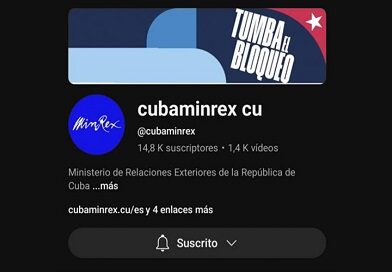 Denuncia Cuba vulneración del canal de Youtube del Minrex