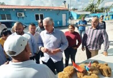 Visita presidente cubano municipio de Caibarién