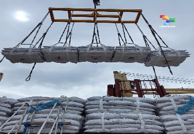 Arriba a La Habana cargamento de arroz donado por China para reforzar abastecimiento