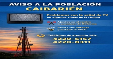 Información para los caibarienenses sobre la señal de la televisión cubana