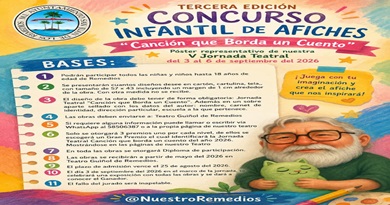Convocan en Remedios al concurso infantil de afiches para la Jornada Teatral 2026