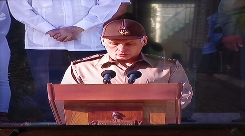 Preside Díaz Canel ceremonia de inhumación del Comandante Ramiro Valdés  