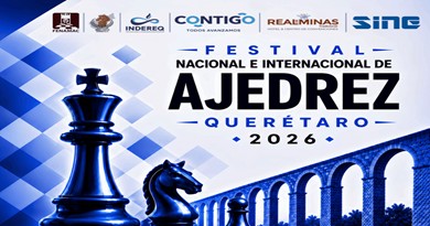 Marcha tercero el Gran Maestro Elier Miranda Mesa en festival de ajedrez en Querétaro, México